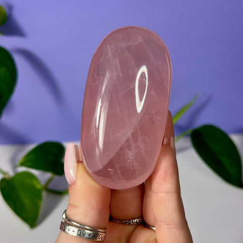 AA Grade Jelly Star Rose Quartz Palm Stone 133 10 - Kenna's Crystals from TikTok