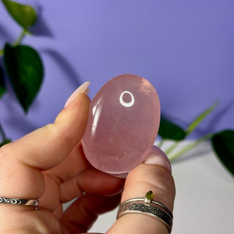 AA Grade Jelly Star Rose Quartz Palm Stone 33 2 - Kenna's Crystals from TikTok