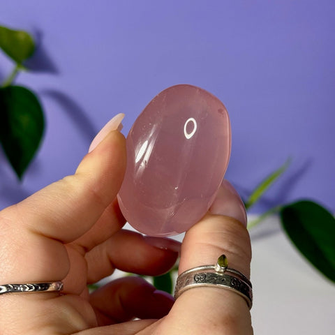 AA Grade Jelly Star Rose Quartz Palm Stone 44 3 - Kenna's Crystals from TikTok