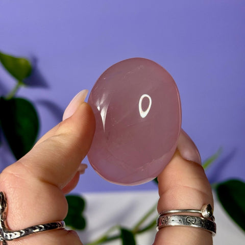 AA Grade Jelly Star Rose Quartz Palm Stone 55 4 - Kenna's Crystals from TikTok