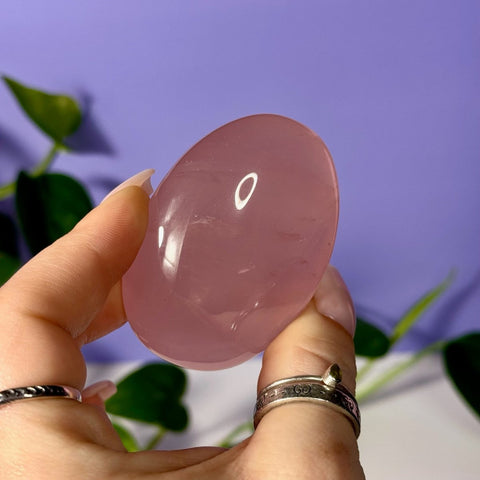 AA Grade Jelly Star Rose Quartz Palm Stone 77 6 - Kenna's Crystals from TikTok