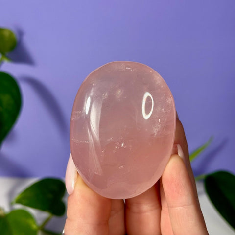 AA Grade Jelly Star Rose Quartz Palm Stone 88 7 - Kenna's Crystals from TikTok