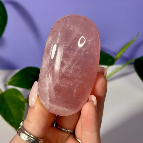 AA Grade Jelly Star Rose Quartz Palm Stone 99 8 - Kenna's Crystals from TikTok