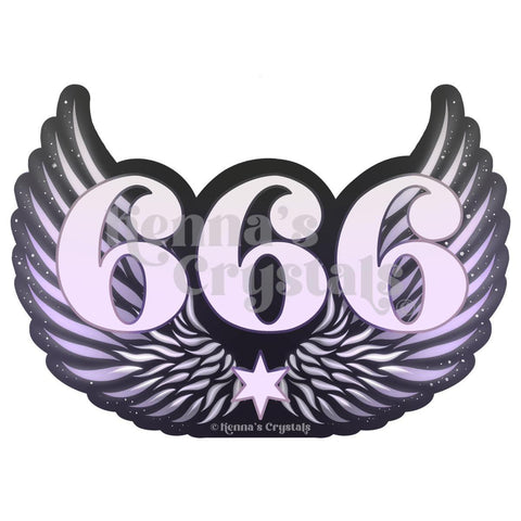 666 Sticker - Kenna's Crystals