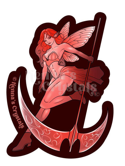 Aries Fairy Sticker - Kenna's Crystals
