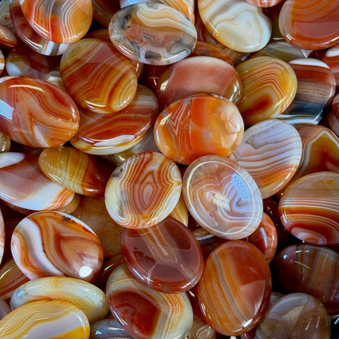 Banded Carnelian Worry Stone 1 - Kenna's Crystals from TikTok