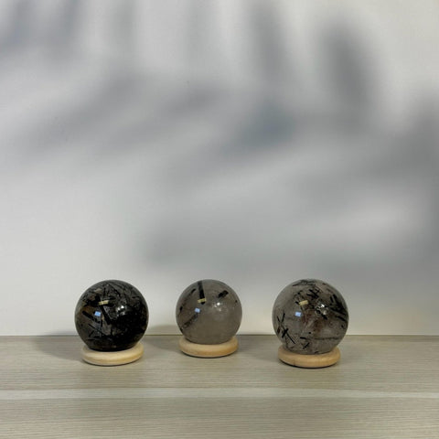 Black Tourmaline In Quartz Sphere 33 2 - Kenna's Crystals from TikTok