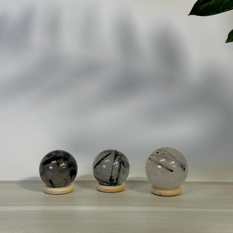 Black Tourmaline In Quartz Sphere 44 3 - Kenna's Crystals from TikTok