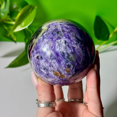 Charoite Sphere A 3 - Kenna's Crystals from TikTok