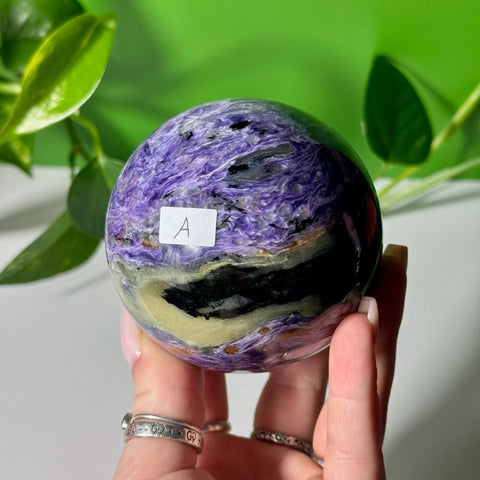 Charoite Sphere A 1 - Kenna's Crystals from TikTok