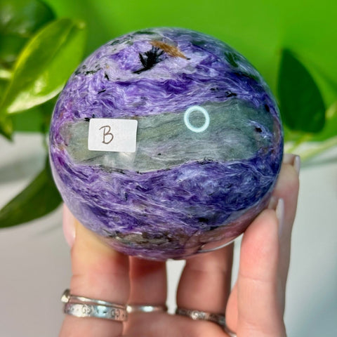 Charoite Sphere B 8 - Kenna's Crystals from TikTok
