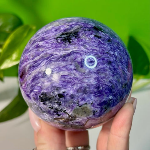 Charoite Sphere B 10 - Kenna's Crystals from TikTok
