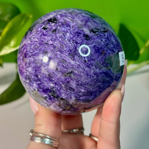 Charoite Sphere B 9 - Kenna's Crystals from TikTok