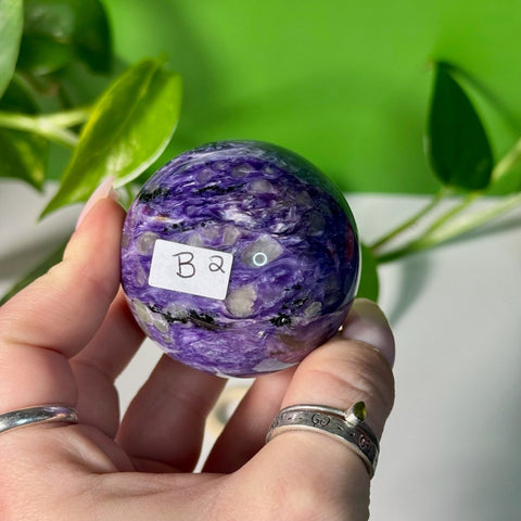 Charoite Sphere B2 164 - Kenna's Crystals from TikTok