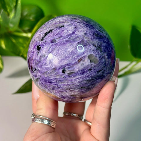 Charoite Sphere C 17 - Kenna's Crystals from TikTok