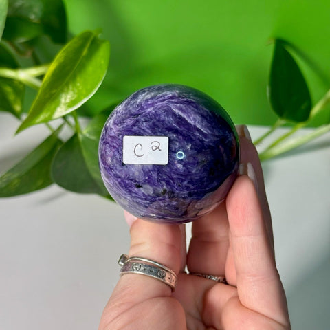 Charoite Sphere C2 168 - Kenna's Crystals from TikTok