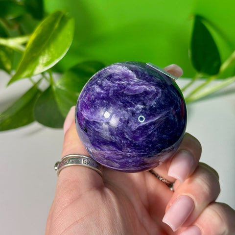 Charoite Sphere C2 170 - Kenna's Crystals from TikTok