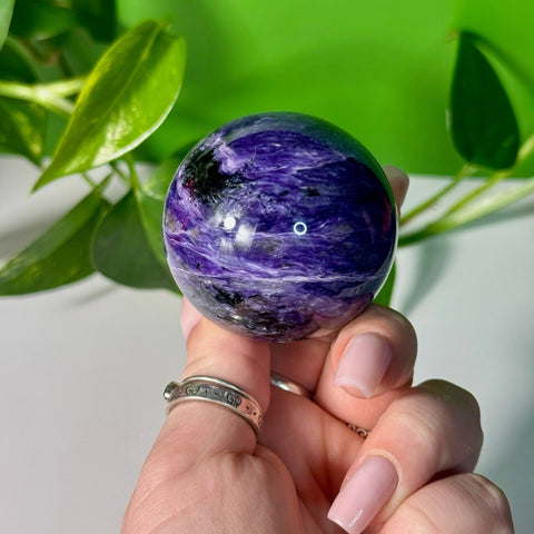 Charoite Sphere C2 169 - Kenna's Crystals from TikTok