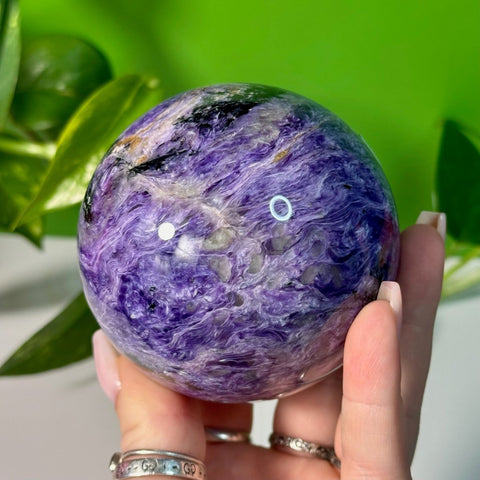 Charoite Sphere D 22 - Kenna's Crystals from TikTok
