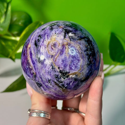 Charoite Sphere D 23 - Kenna's Crystals from TikTok