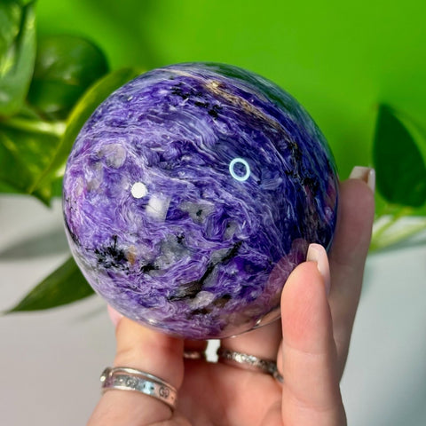 Charoite Sphere D 24 - Kenna's Crystals from TikTok