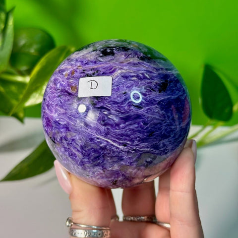 Charoite Sphere D 21 - Kenna's Crystals from TikTok