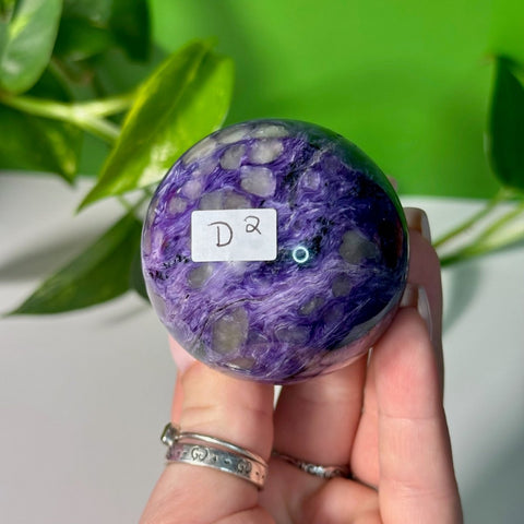 Charoite Sphere D2 173 - Kenna's Crystals from TikTok
