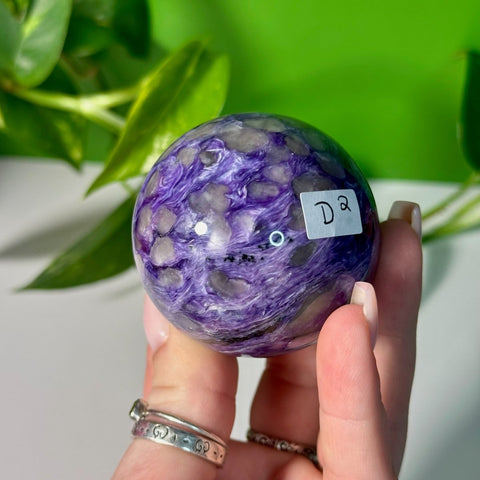 Charoite Sphere D2 174 - Kenna's Crystals from TikTok