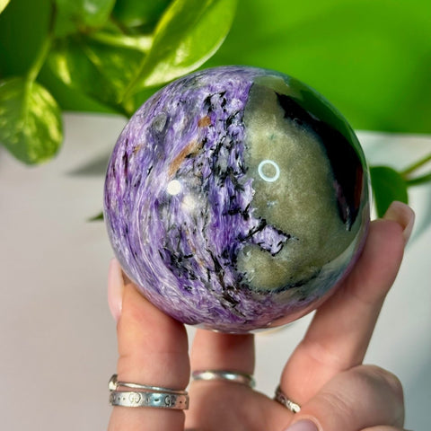 Charoite Sphere E 29 - Kenna's Crystals from TikTok