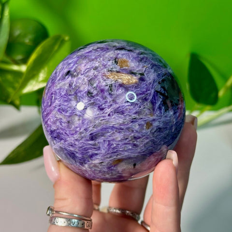 Charoite Sphere F 35 - Kenna's Crystals from TikTok