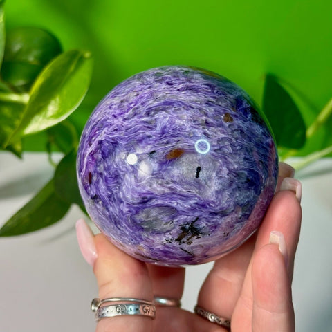 Charoite Sphere F 34 - Kenna's Crystals from TikTok