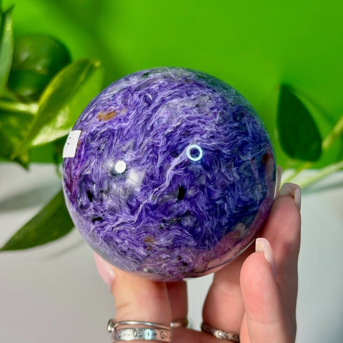 Charoite Sphere F 33 - Kenna's Crystals from TikTok