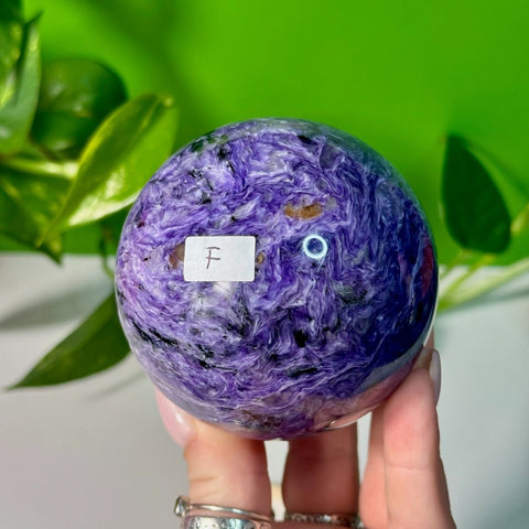 Charoite Sphere F 32 - Kenna's Crystals from TikTok