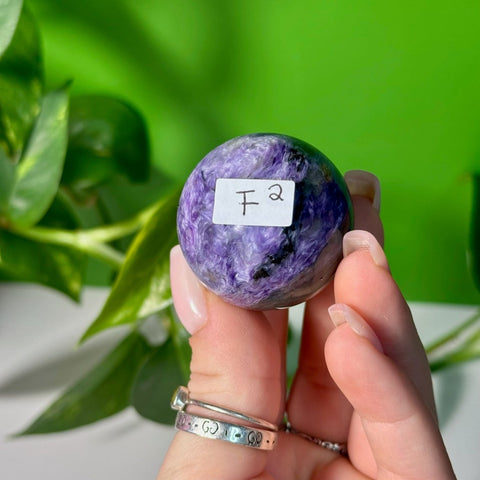 Charoite Sphere F2 184 - Kenna's Crystals from TikTok