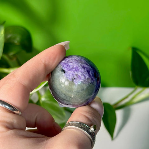 Charoite Sphere F2 186 - Kenna's Crystals from TikTok