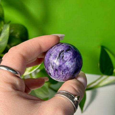 Charoite Sphere G2 190 - Kenna's Crystals from TikTok