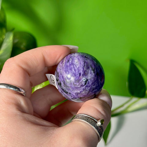 Charoite Sphere G2 189 - Kenna's Crystals from TikTok