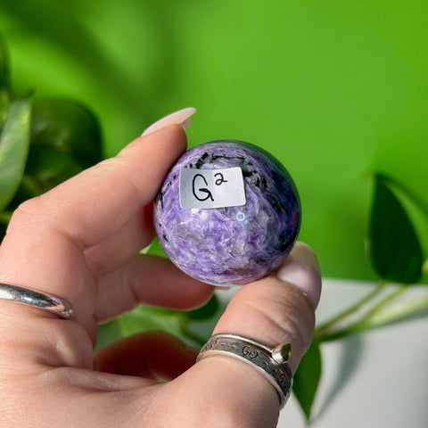 Charoite Sphere G2 188 - Kenna's Crystals from TikTok