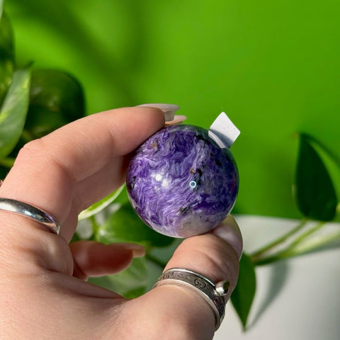 Charoite Sphere G2 191 - Kenna's Crystals from TikTok