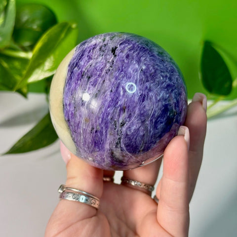 Charoite Sphere H 48 - Kenna's Crystals from TikTok