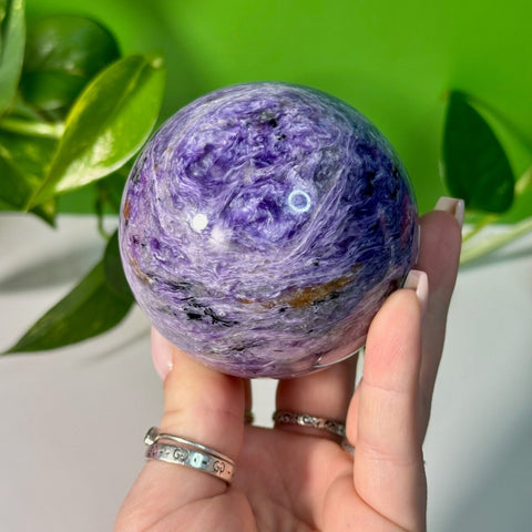 Charoite Sphere H 47 - Kenna's Crystals from TikTok