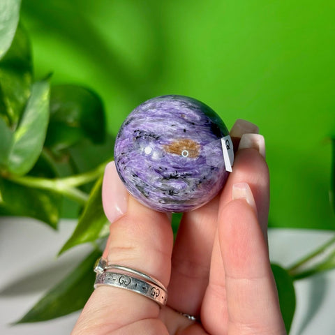Charoite Sphere H2 194 - Kenna's Crystals from TikTok