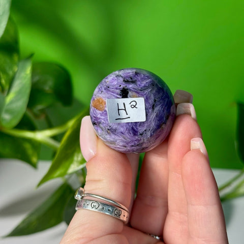 Charoite Sphere H2 193 - Kenna's Crystals from TikTok