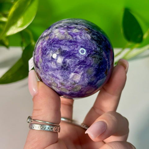 Charoite Sphere I 54 - Kenna's Crystals from TikTok