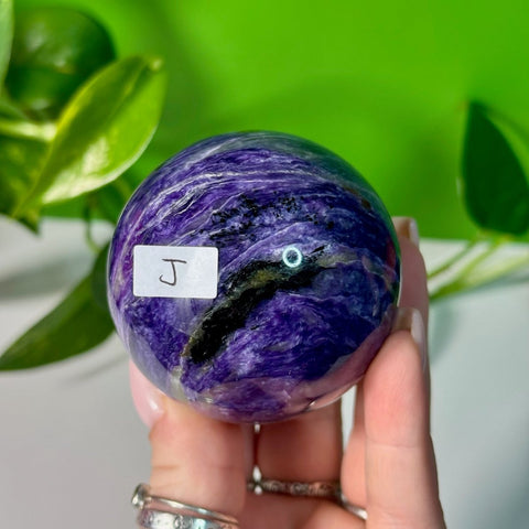 Charoite Sphere J 58 - Kenna's Crystals from TikTok