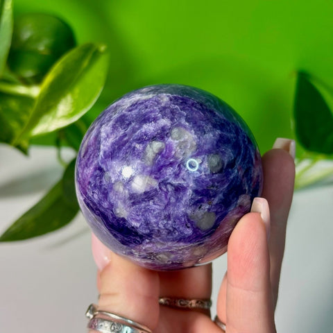Charoite Sphere J 60 - Kenna's Crystals from TikTok