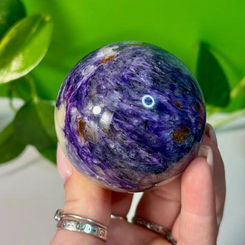 Charoite Sphere K 66 - Kenna's Crystals from TikTok