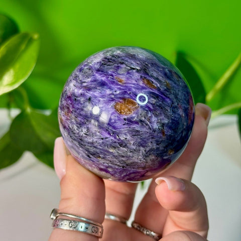Charoite Sphere K 67 - Kenna's Crystals from TikTok