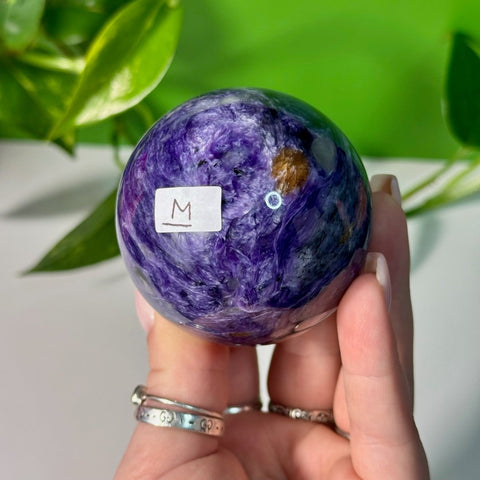 Charoite Sphere M 73 - Kenna's Crystals from TikTok