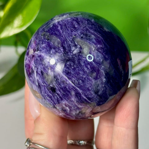 Charoite Sphere M 74 - Kenna's Crystals from TikTok